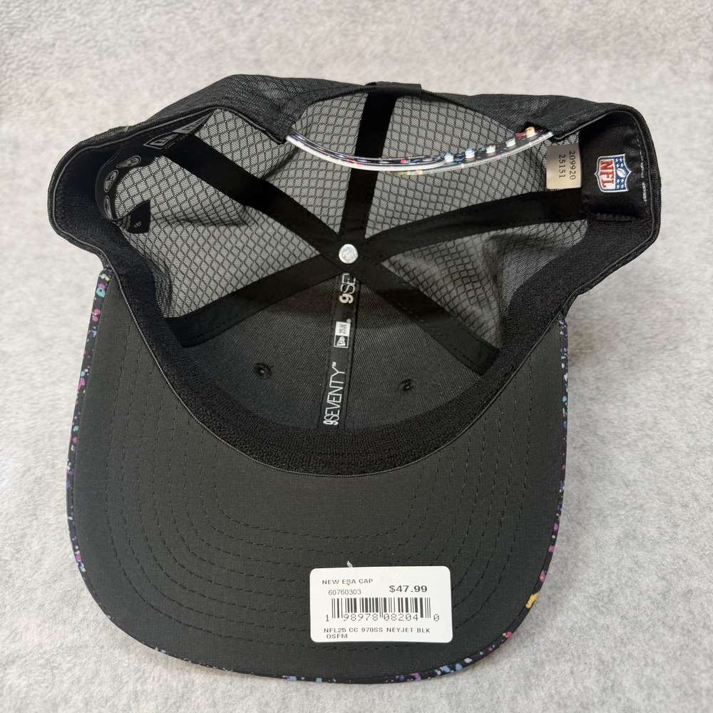 New York Jets Hat Cap Snap Back Mens One Size NFL Football Crucial Catch New Era - Picture 7 of 10